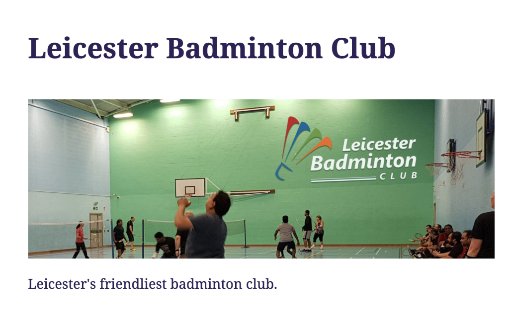 leicestershire badminton club