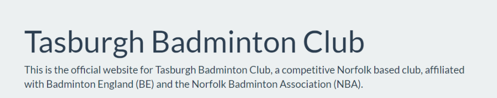 Tasburgh Badminton Club